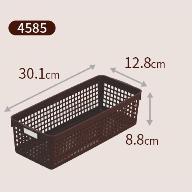 Giỏ đựng đồ đa năng Nhật Bản nhãn dán phân loại INOMATA đủ kích thước 4585 (NÂU)