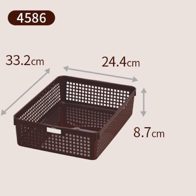 Giỏ đựng đồ đa năng Nhật Bản nhãn dán phân loại INOMATA đủ kích thước 4586 (NÂU) A4