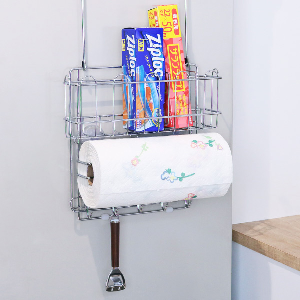 Giá đựng đồ 3 tầng bằng inox treo hông tủ lạnh