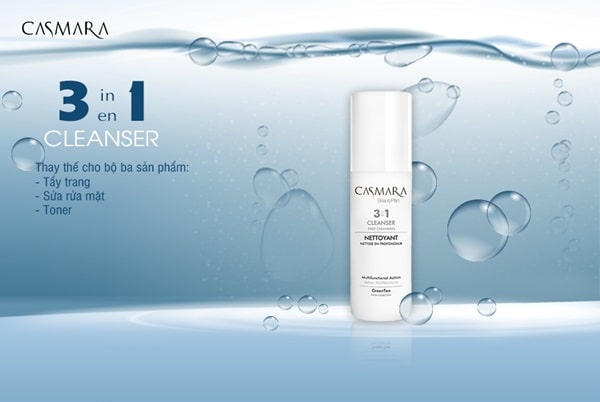 3 in 1 facial cleanser giúp tiết kiệm thời gian chăm sóc da
