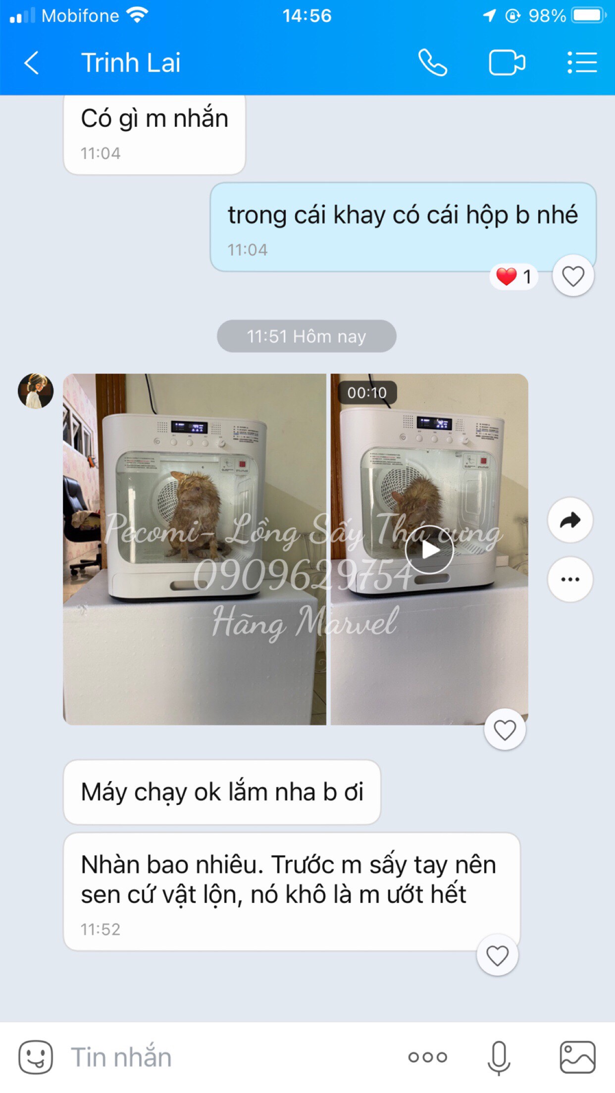 Feedback lồng sấy Marvel