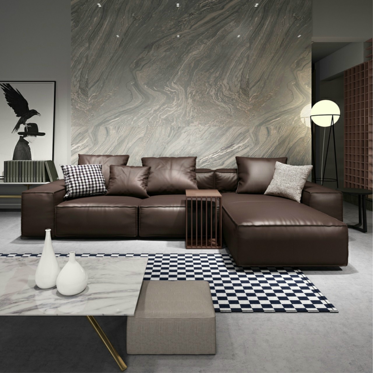 Bộ sofa phòng khách hiện đại HP585