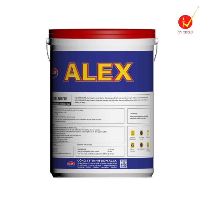 Sơn Alex Ultra White:
Sơn Alex Ultra White – sản phẩm sơn tạo ra hiệu ứng sáng và trắng tuyệt đẹp cho căn phòng của bạn. Xem hình ảnh để trực tiếp chiêm ngưỡng sự trải nghiệm của những khách hàng tin dùng sản phẩm này và hãy thử sức bản thân để cảm nhận.