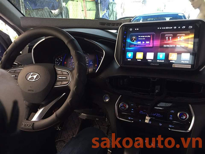 dvd android theo xe santafe 2019