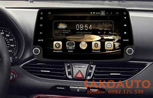 đầu dvd theo xe santafe 2019