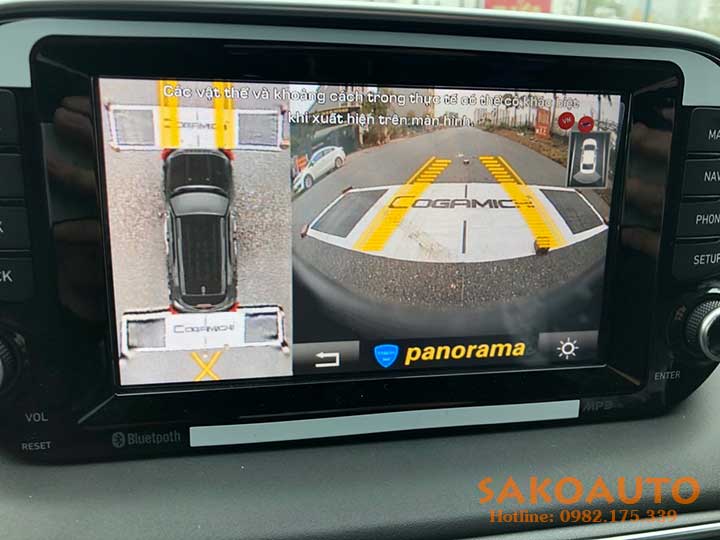 santafe 2019 lắp camera 360 panorama
