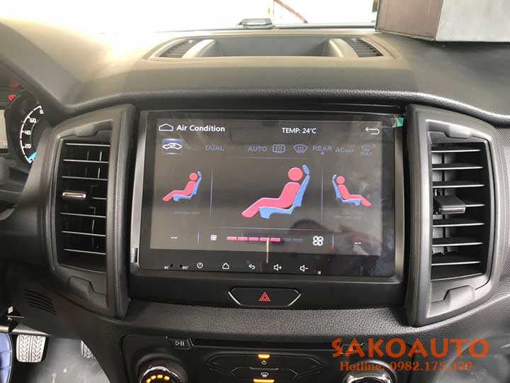 lắp dvd cho xe ranger 2019