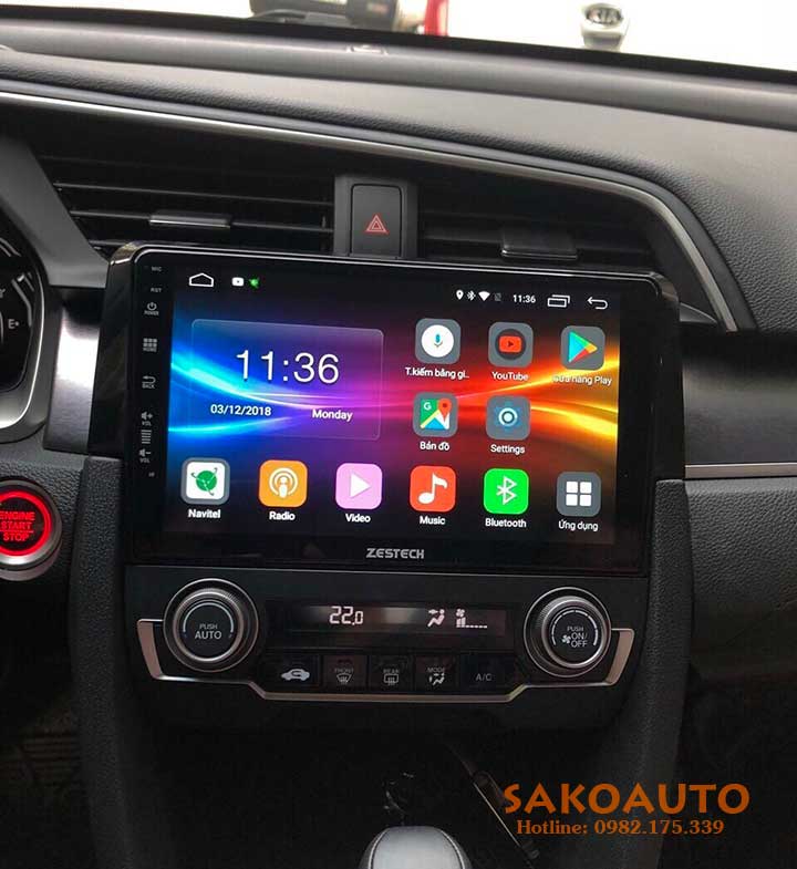 màn hình android honda 2019