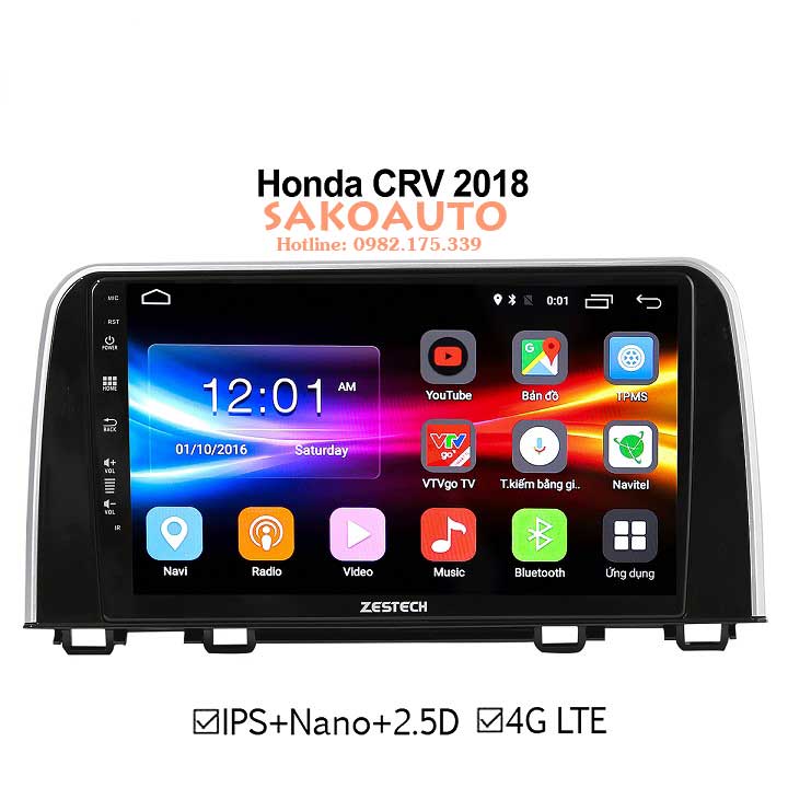 dvd theo xe honda cr-v 2019