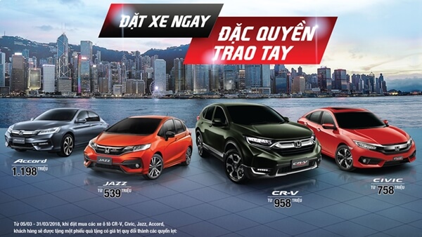 Honda đồng loạt công bố giá xe nhập khẩu Thái Lan: CR-V, Civic, Jazz và Accord