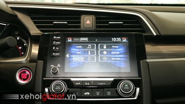 Bảng điều khiển trung tâm xe Civic 1.5 RS