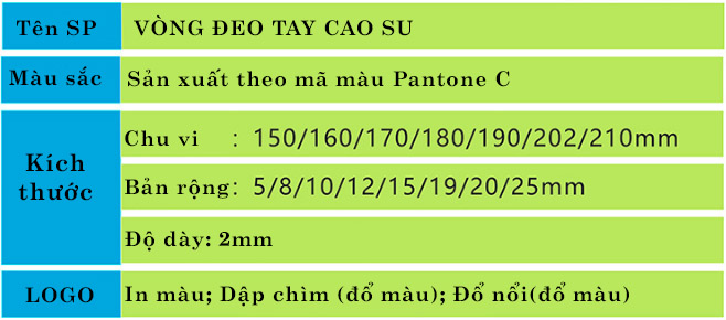 Xưởng sản xuất vòng tay cao su