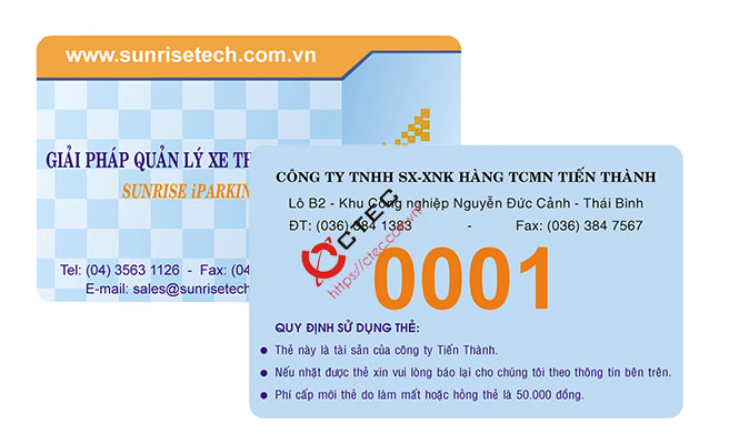 Sản xuất, In ấn Thẻ từ/Thẻ Cư dân/thẻ gửi xe