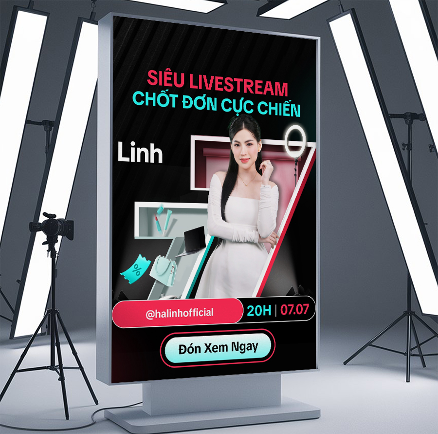 Livestream Đẳng Cấp, Background Chất Nhờ Màn Hình LED Studio