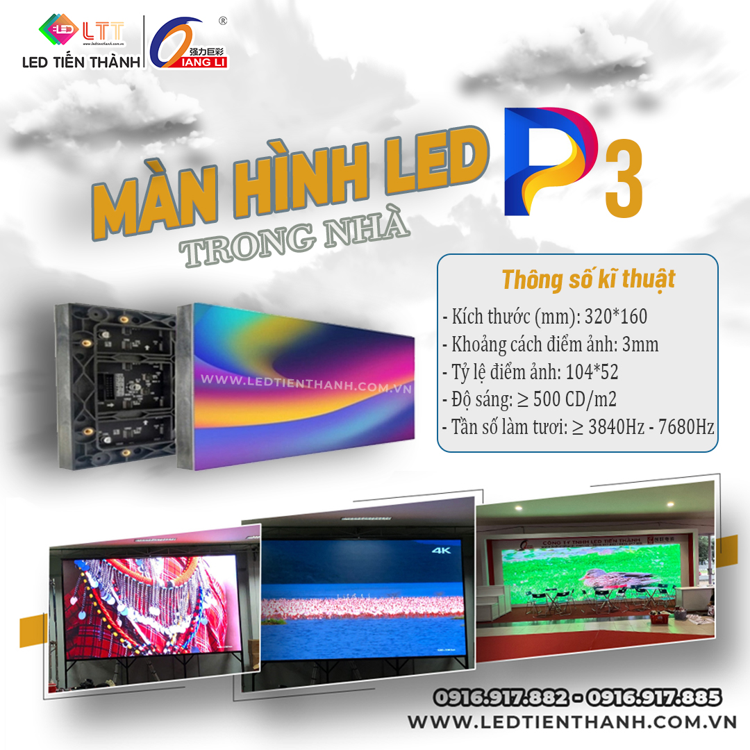 Màn Hình LED P3.0 Trong Nhà - Đặc Điểm, Ứng Dụng, Lựa Chọn Tối Ưu Cho Không Gian Nội Thất