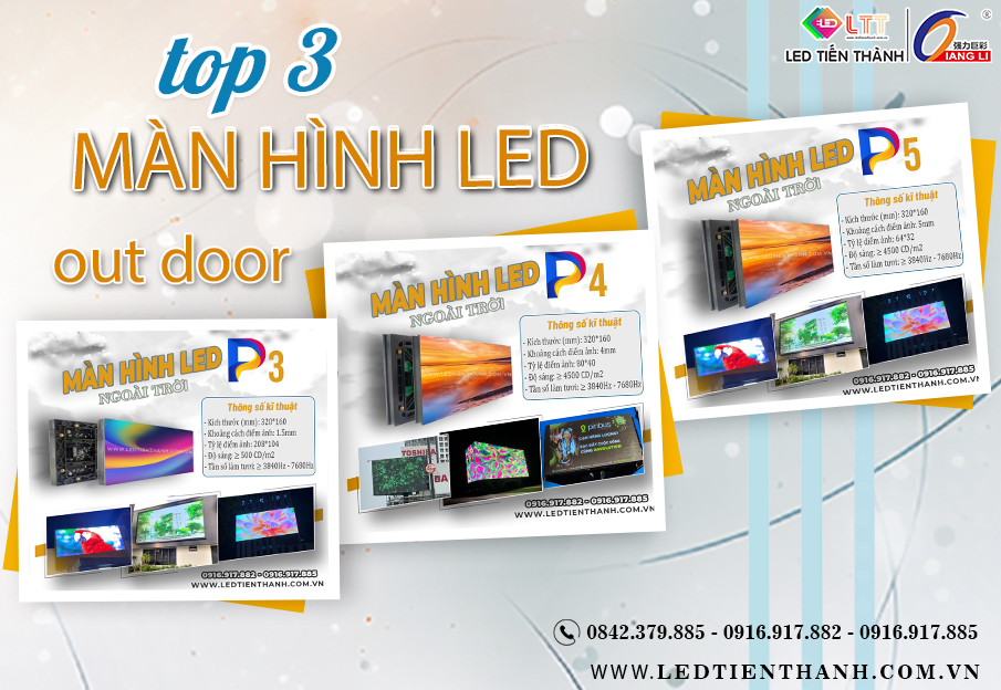 TOP 3 Màn Hình LED Phù Hợp Ngoài Trời