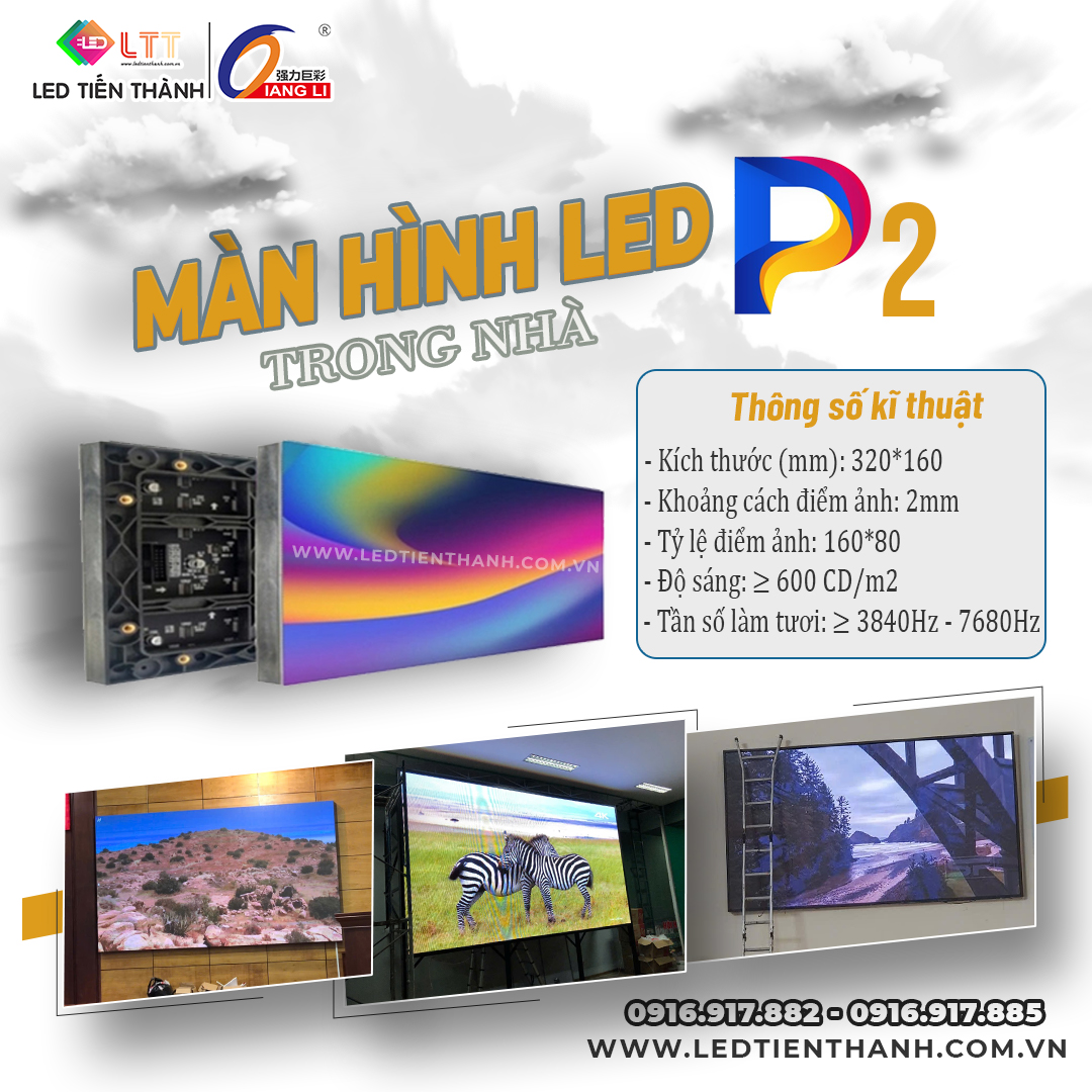 Màn hình LED P2 trong nhà