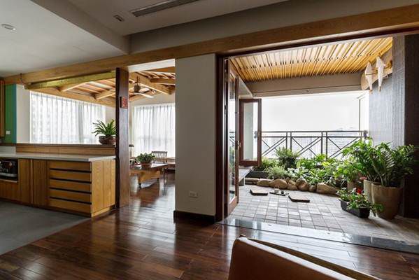 Căn chung cư ở Hà Nội giống nhà vườn kiểu Nhật