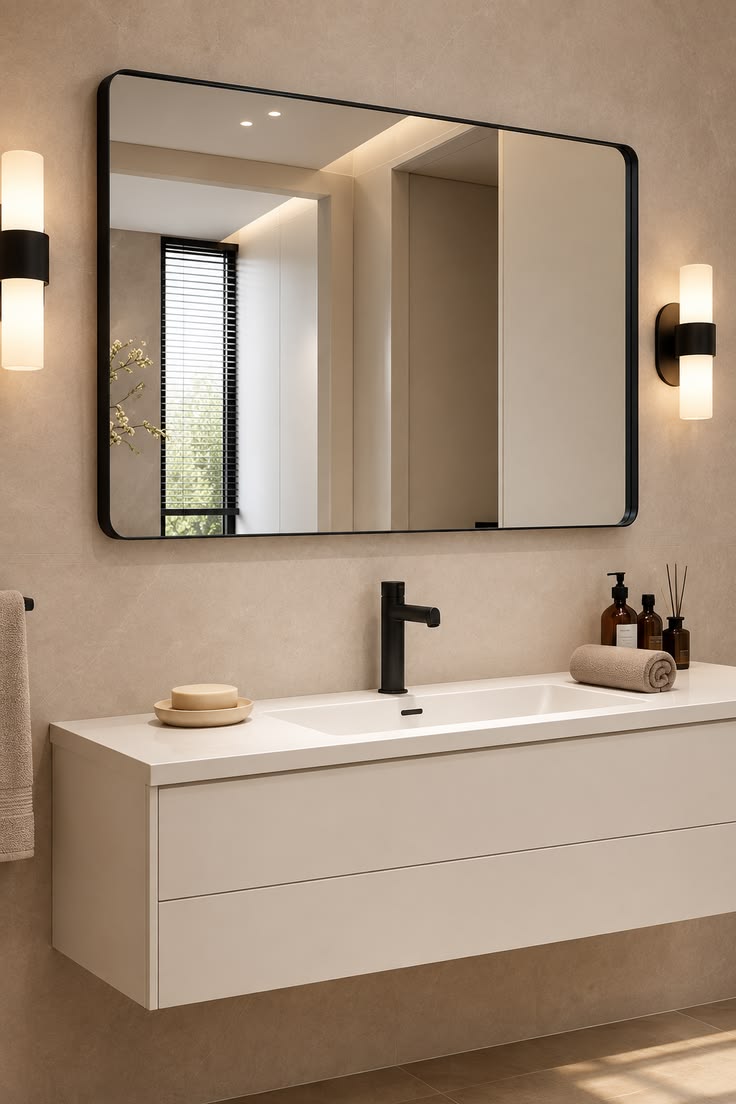 Gương Hình chữ nhật khung nhôm