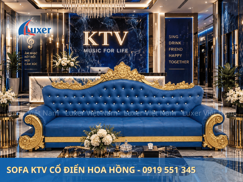 Ghế Sofa Karaoke cổ điển Hoa hồng