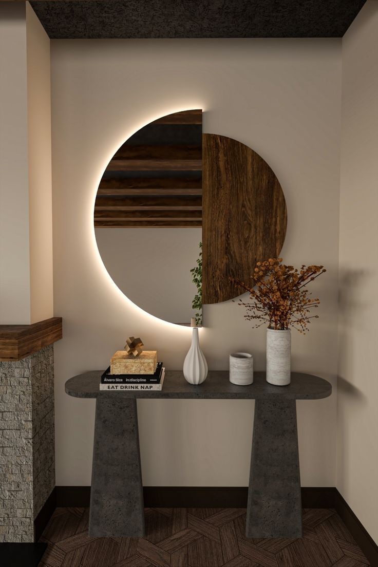 Gương LED bán nguyệt