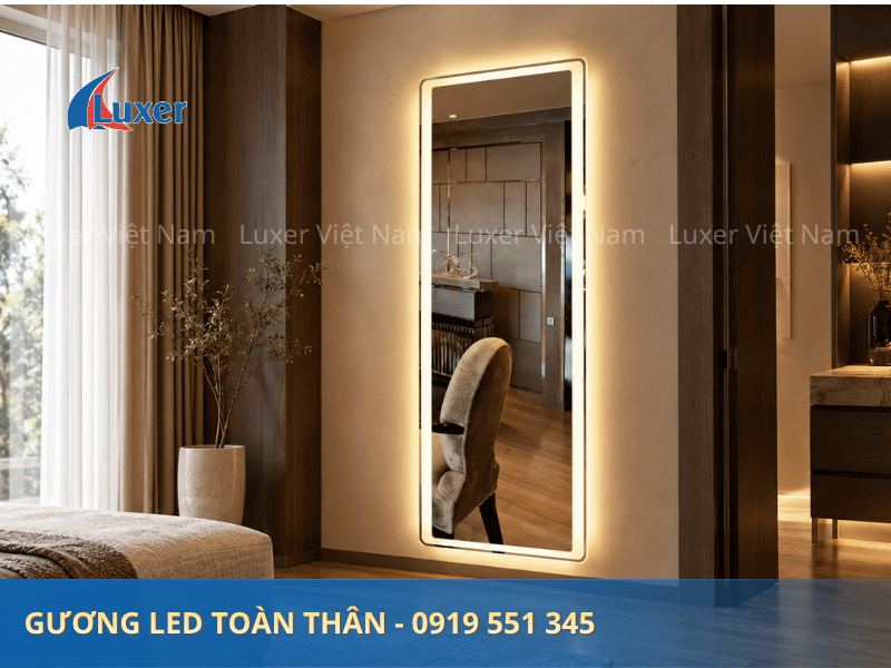 Gương LED toàn thân phun cát