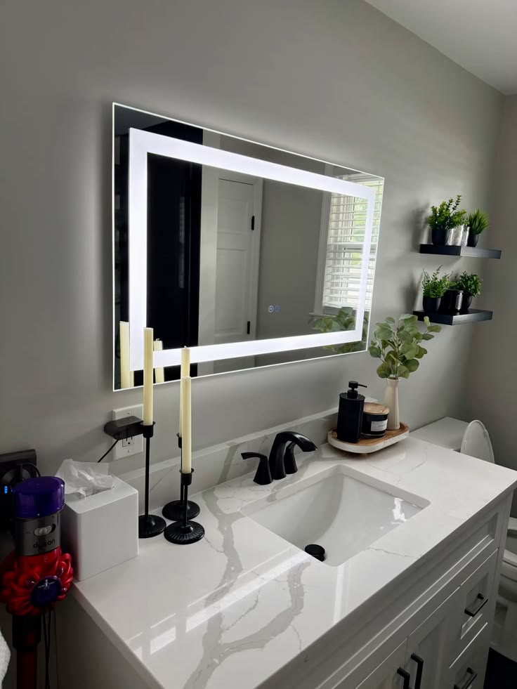 Gương Hình Chữ Nhật LED phun cát