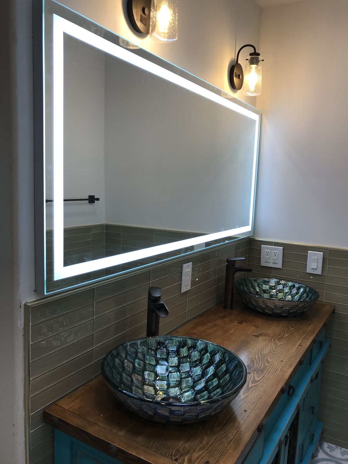 Gương Hình Chữ Nhật LED phun cát