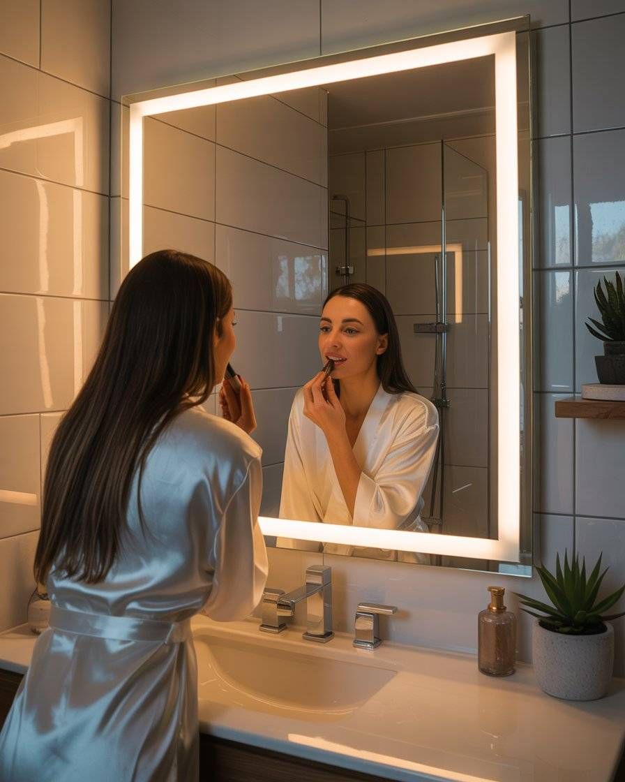 Gương Hình Chữ Nhật LED phun cát