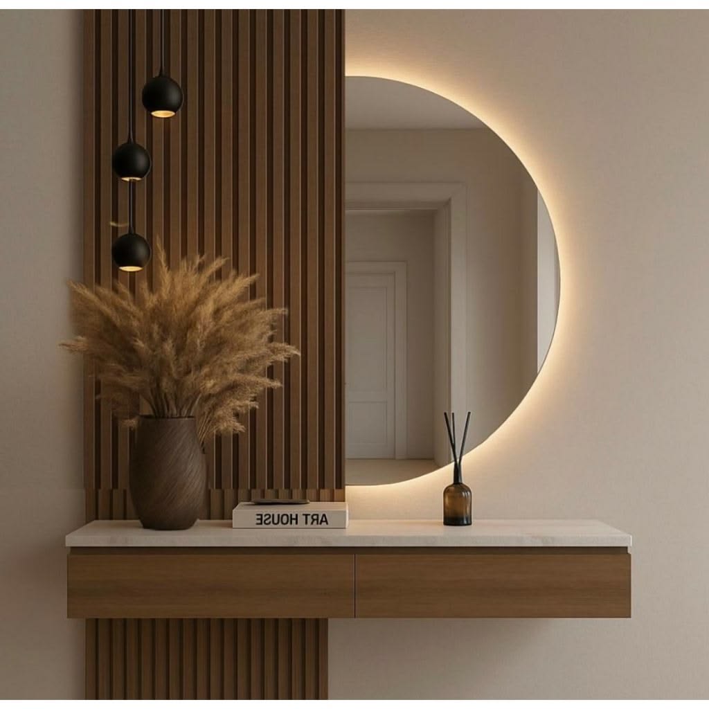 Gương LED bán nguyệt