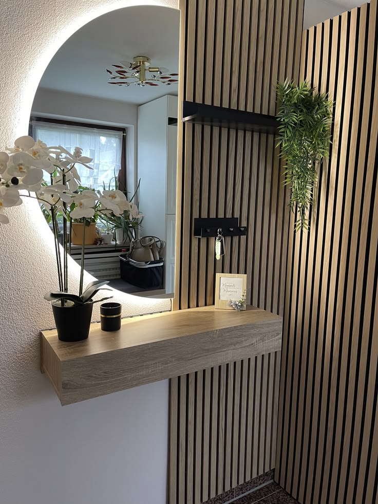 Gương LED bán nguyệt