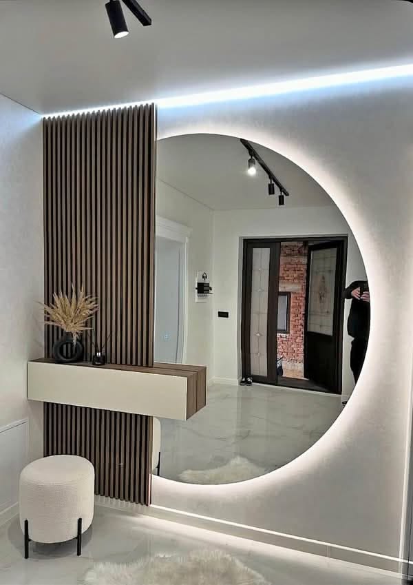 Gương LED bán nguyệt