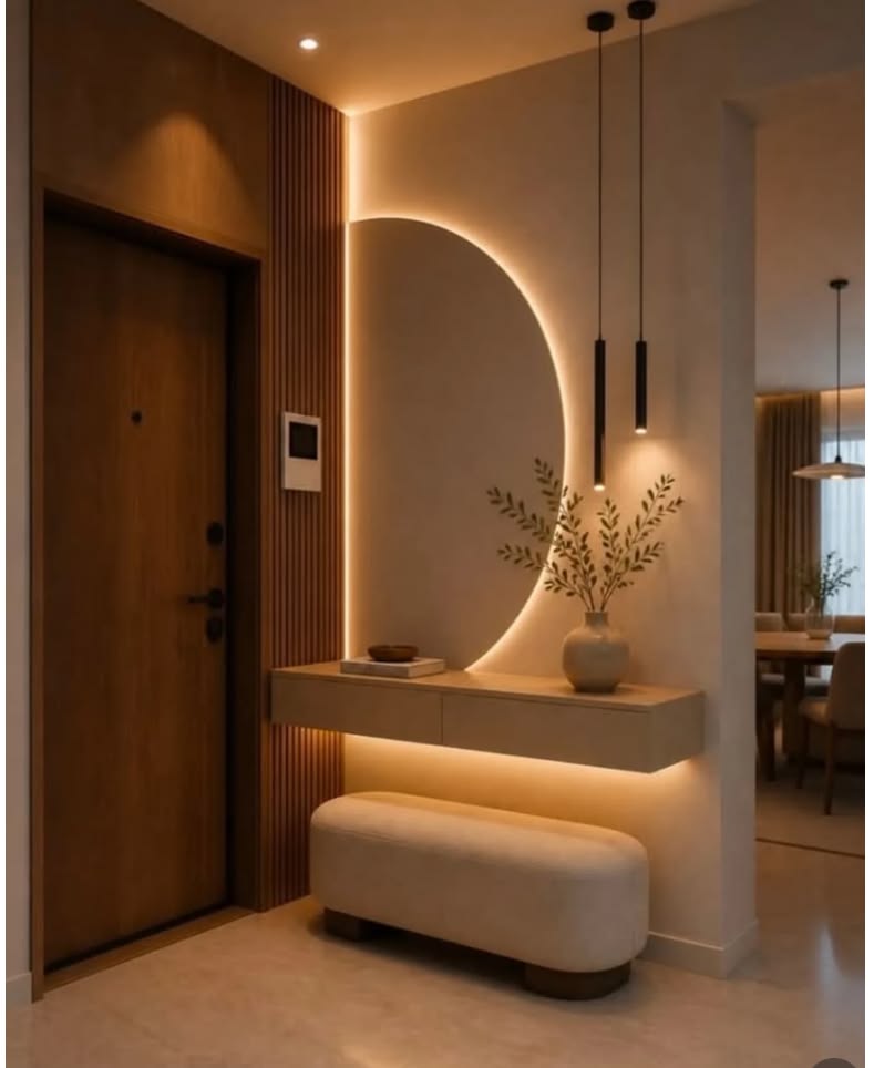 Gương LED bán nguyệt