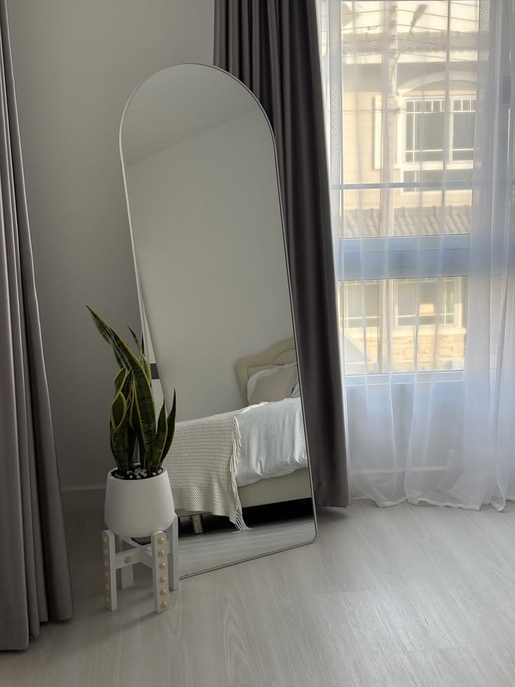 Gương Oval toàn thân khung nhôm
