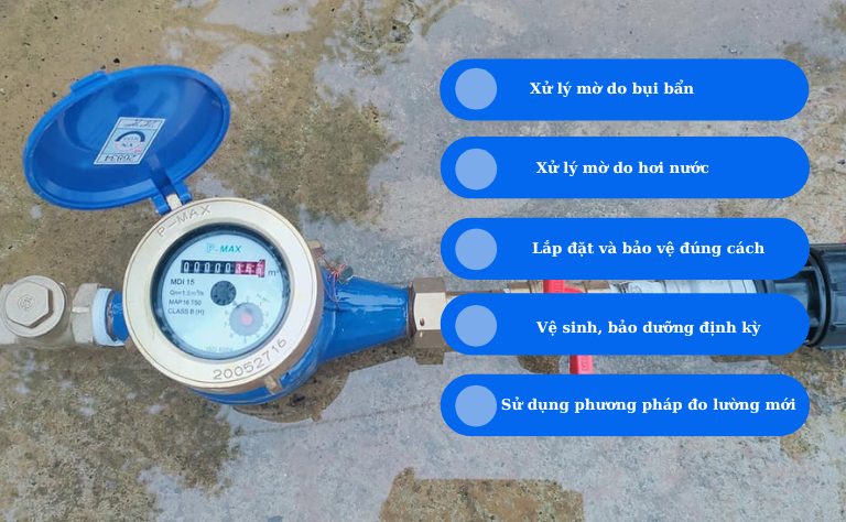 Cách làm sạch mặt đồng hồ nước bị mờ