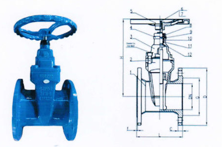 Cấu tạo van cổng ty chìm KBV 