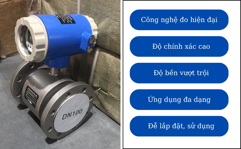 Đặc điểm nổi bật đồng hồ đo nước điện tử DN100