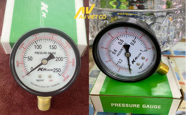 Đồng hồ áp suất KK Gauges 1 và 250 kg/cm2