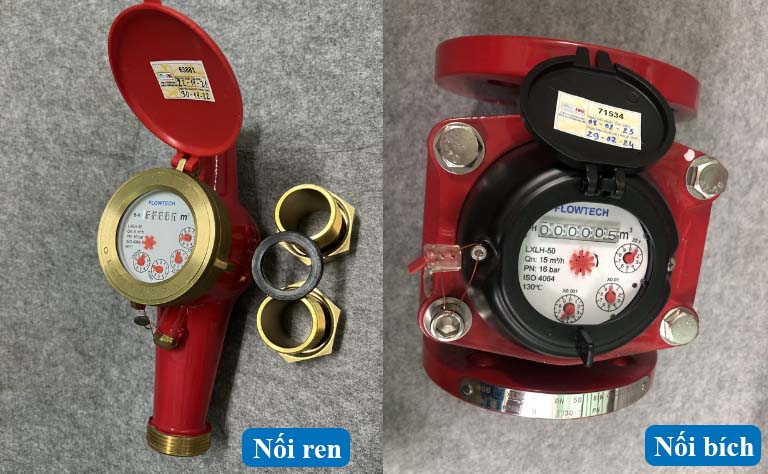 Đồng hồ đo nước nóng | Dạng kết nối ren - kết nối bích