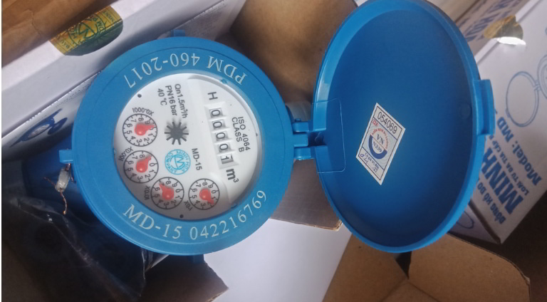 Đồng hồ đo nước Minh Hòa thân nhựa