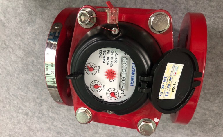 Đồng hồ nước nóng mặt bích Flowtech