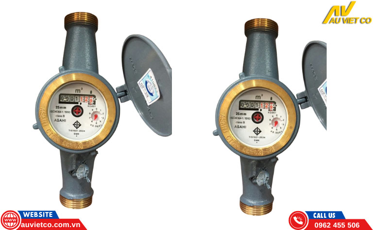 Đồng hồ đo nước Asahi nối ren