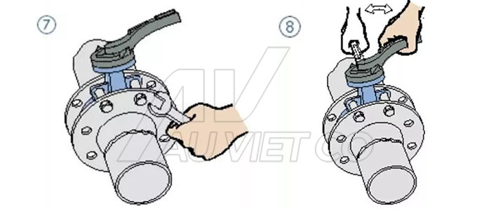 Lắp đặt van bướm tay gạt 4