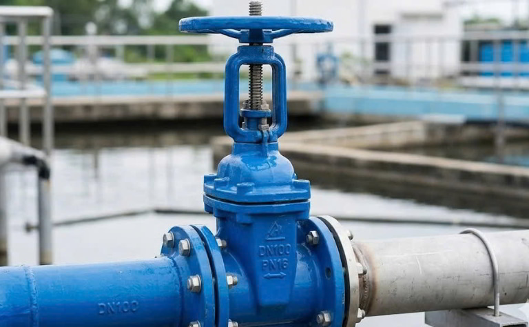Ứng dụng thực tế van cổng ty nổi DN100