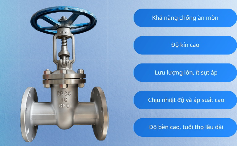 Ưu điểm nổi bật van cửa inox DN80