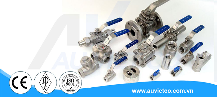 Các loại van bi inox chính hãng được Van công nghiệp Âu Việt nhập khẩu trực tiếp