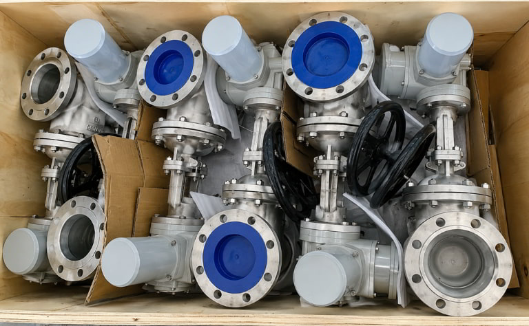 Van cổng inox điều khiển điện