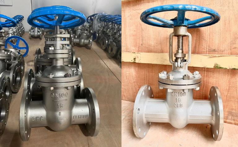 Van cổng inox DN100