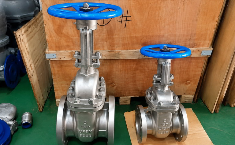 Van cổng inox mặt bích ty nổi