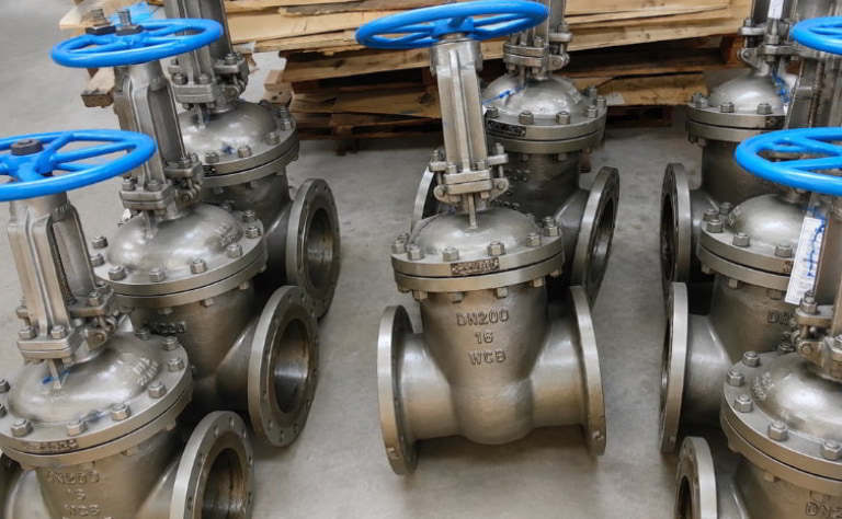 Van cổng thép mặt bích